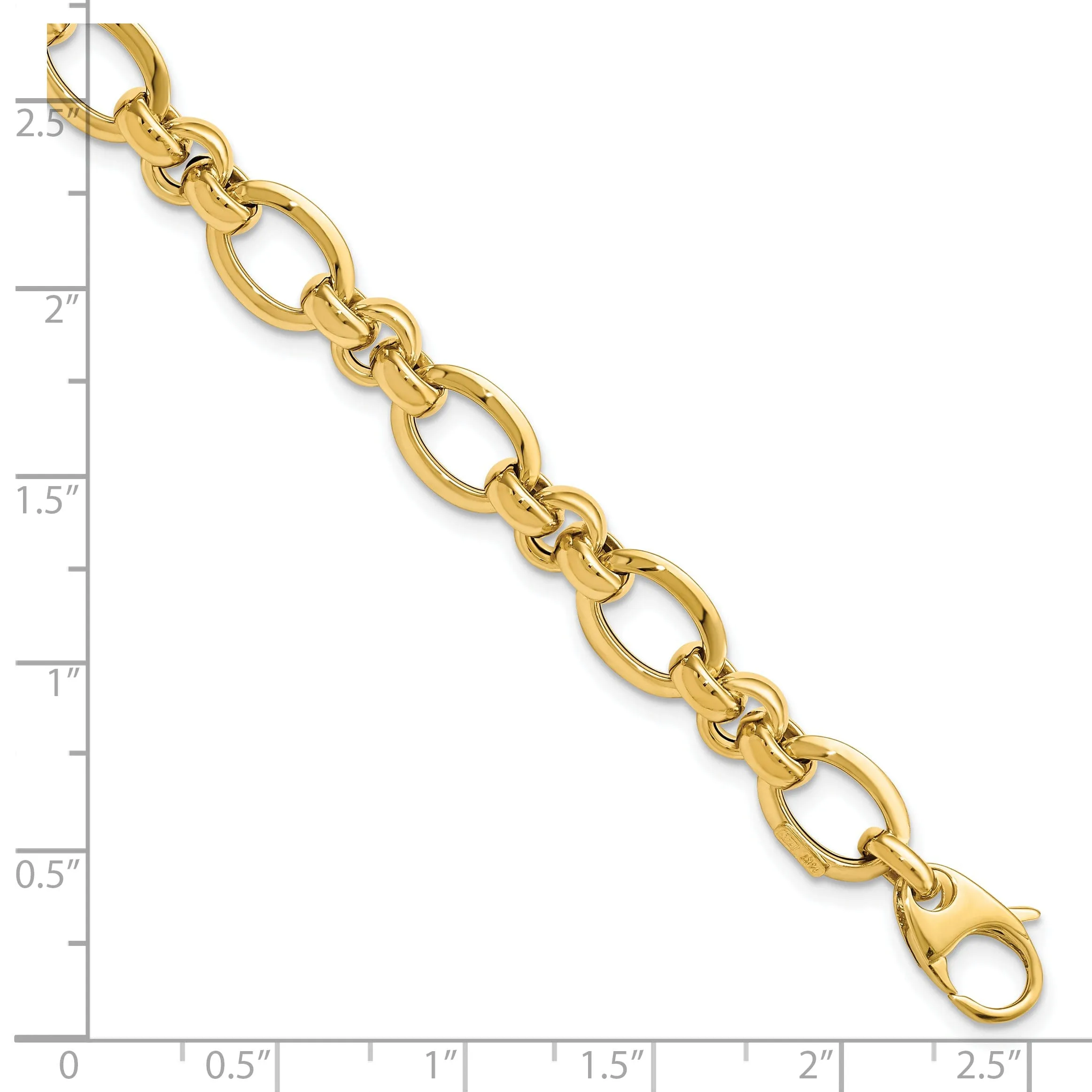 14k Yellow Gold Polished Bracelet