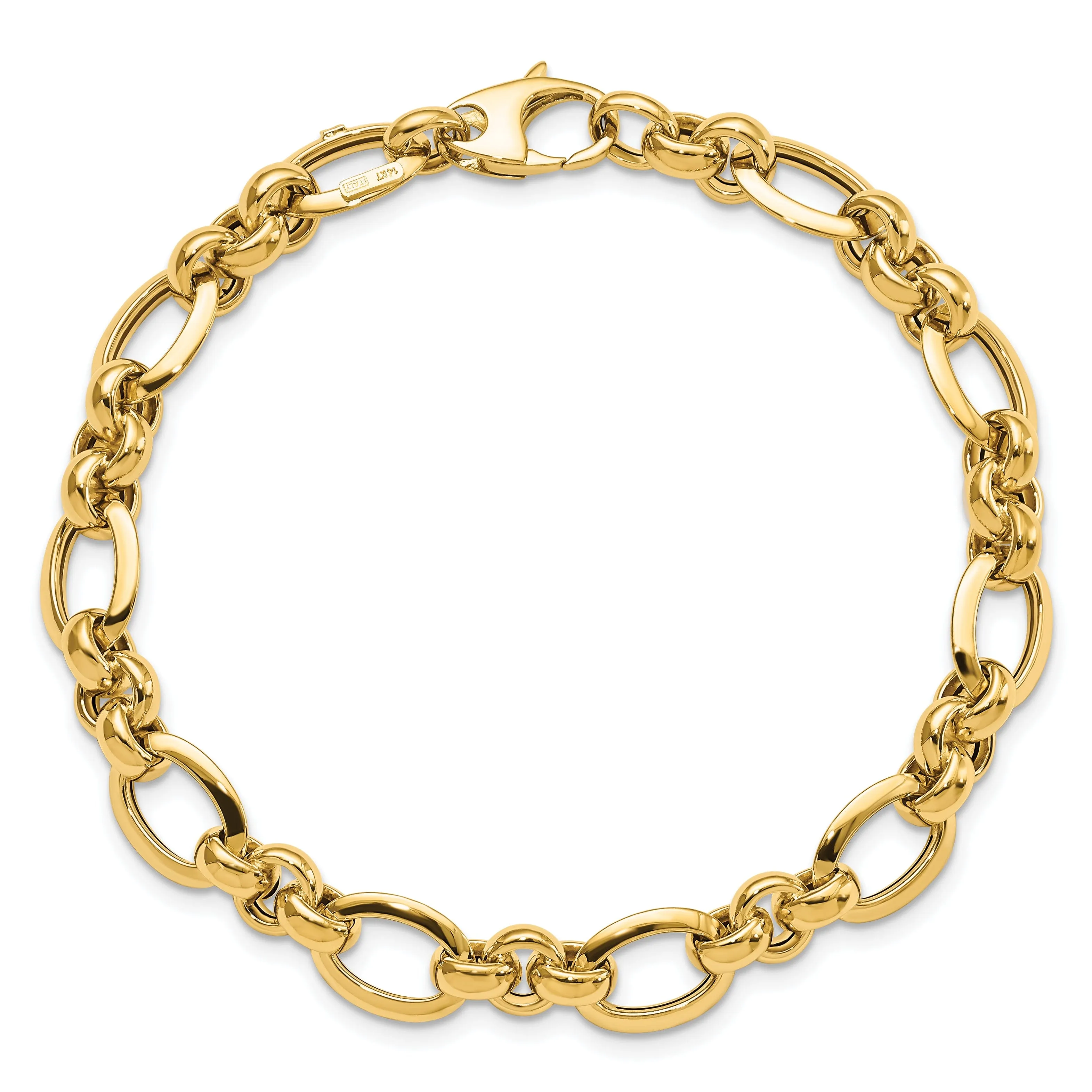 14k Yellow Gold Polished Bracelet