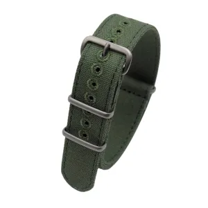 20mm, 22mm Nato Style Army Green Canvas Watch Strap