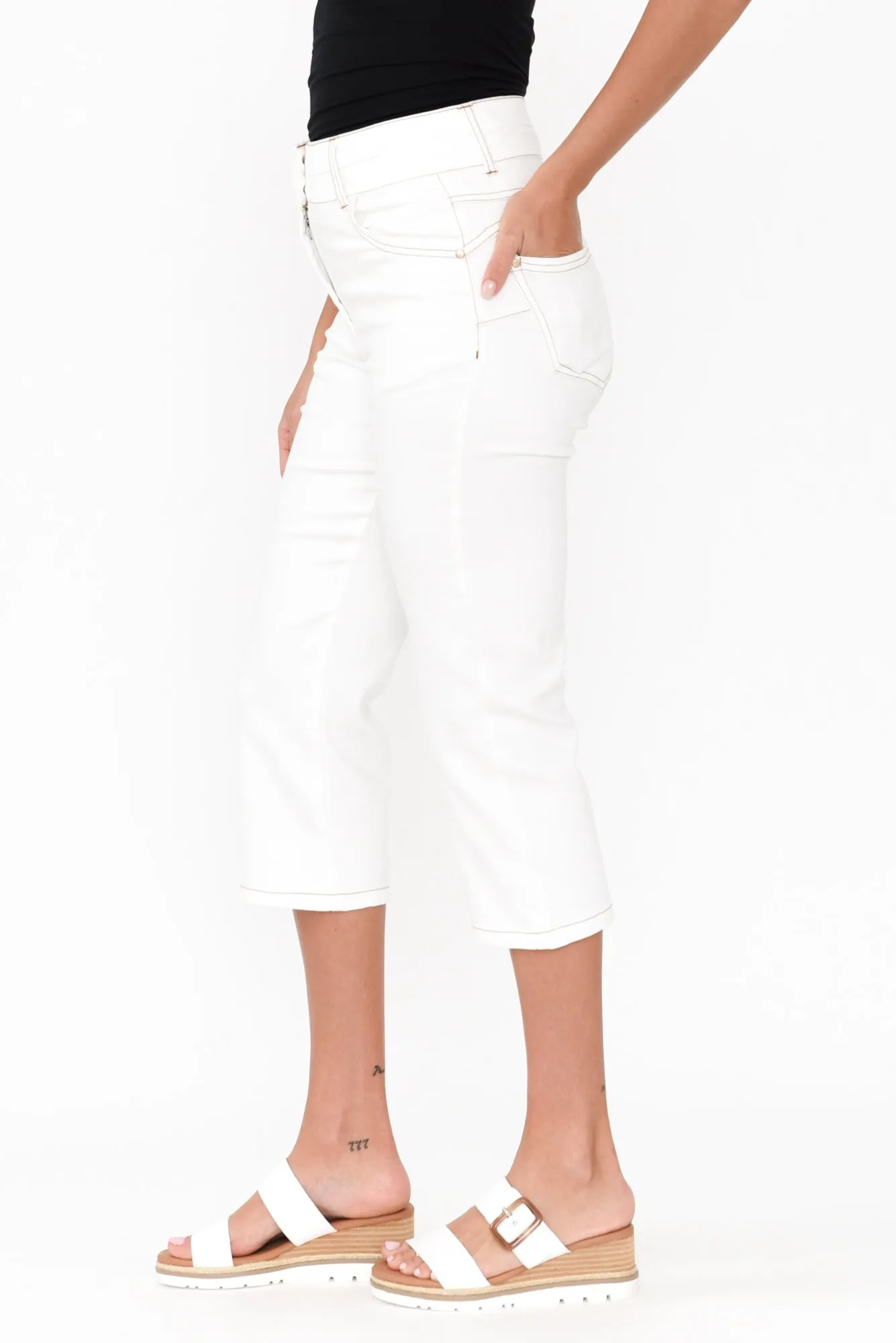 Alessi White Cropped Jeans