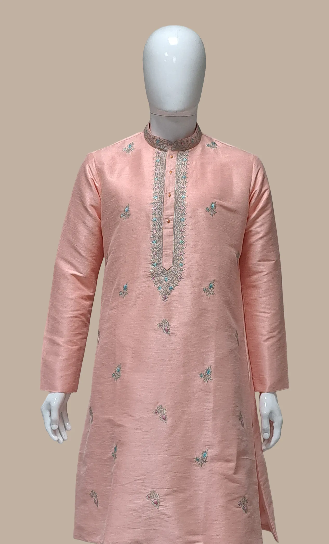 Baby Pink Embroidered Kurta Set