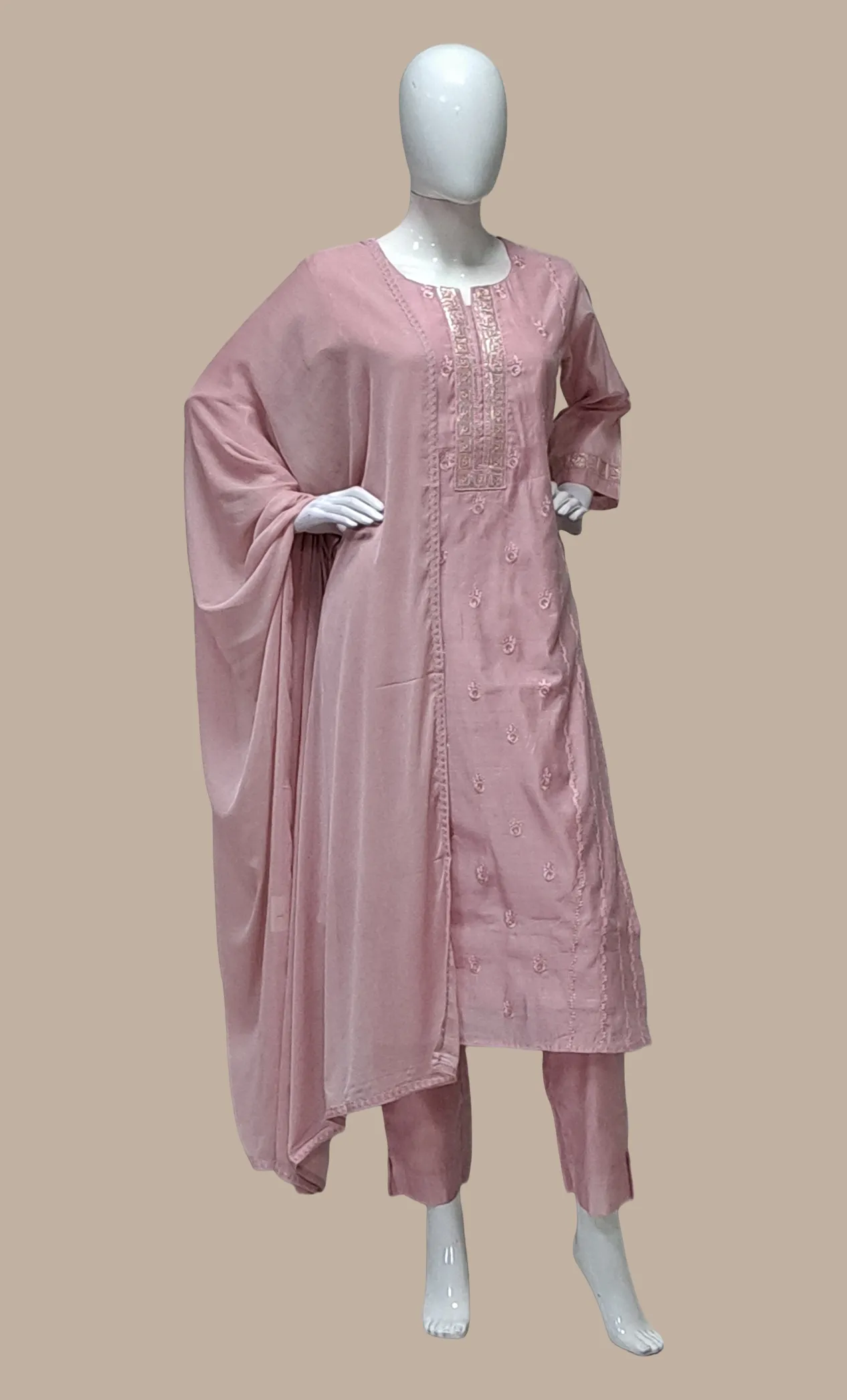 Blush Mink Embroidered Punjabi