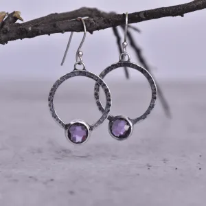 Boho Chic Flair - Amethyst Earrings