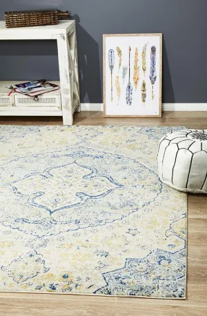 Boho Vintage Jenna Sky Blue Rug