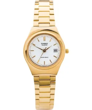 Casio Women's Watch Analog, White Dial Gold Stainless Steel Strap, LTP-1170N-7ARDF