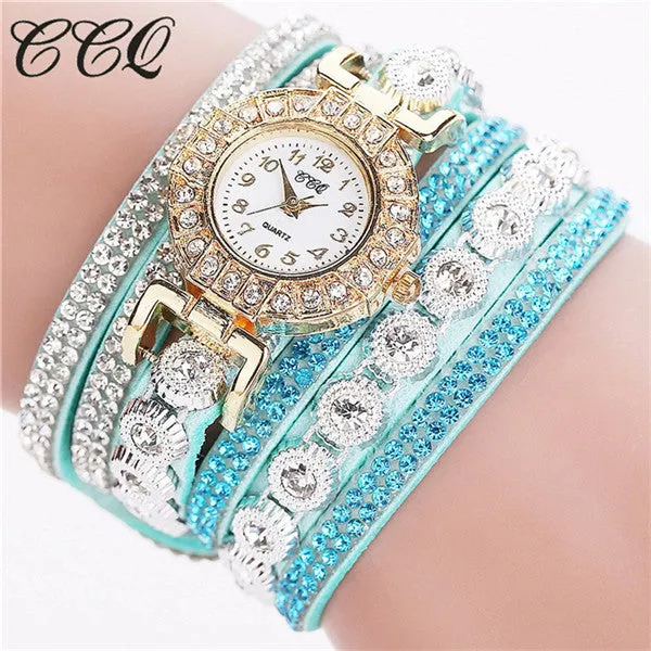 CCQ Fashion Women Watches Watched Relogio Feminino Luxury Women Full Crystal Wrist Watch Quartz Watch Relojes Mujer Gift C46