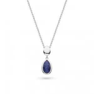 Coast Pebble Azure Gemstone Duo Droplet Necklace 90173LP