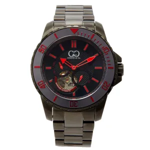 Curtis & Co BIG TIME ROYALE (45 mm) GUN METAL CASE / BLACK DIAL / RED ACCENT Watch