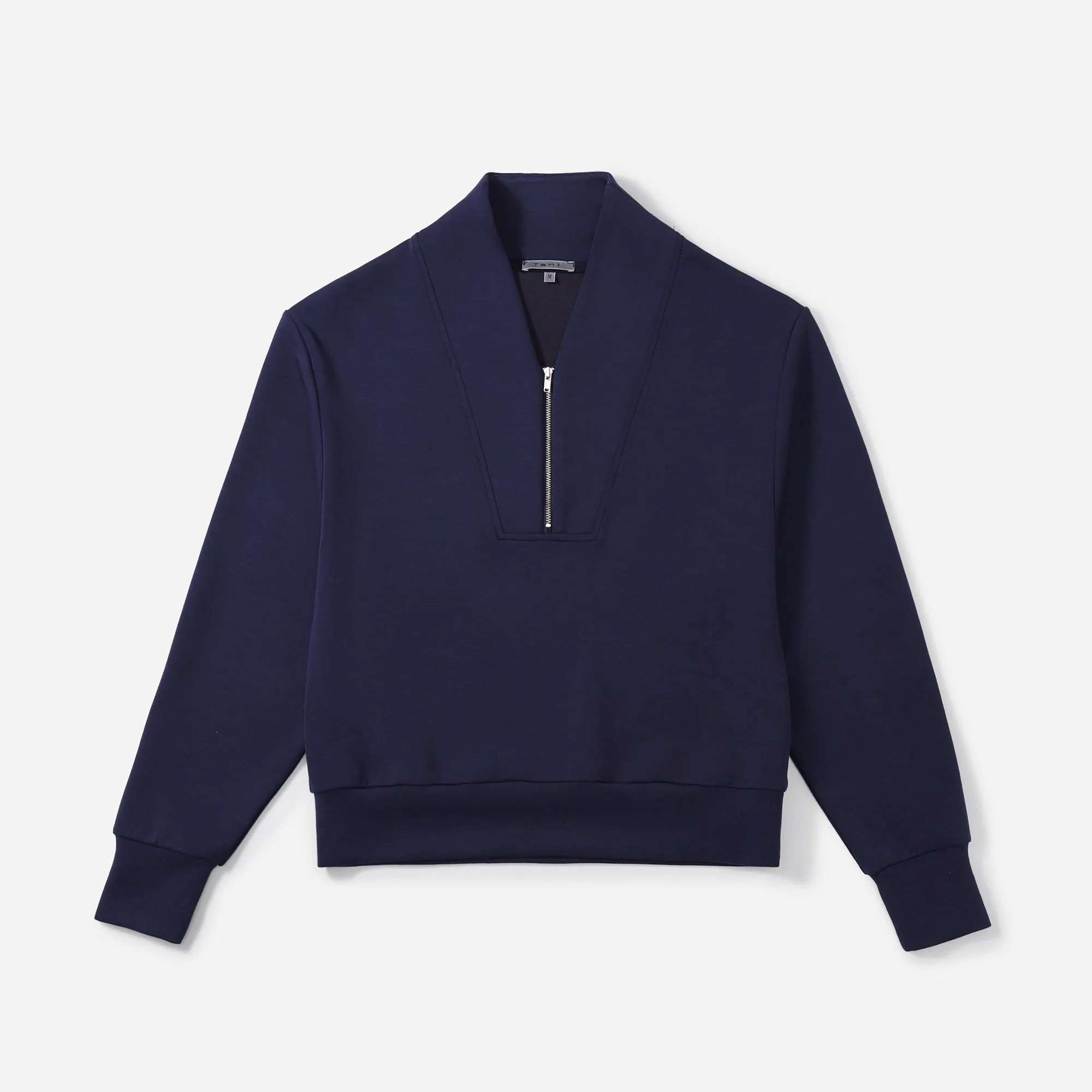 Double Knit Relaxed Half-Zip Sweatshirt