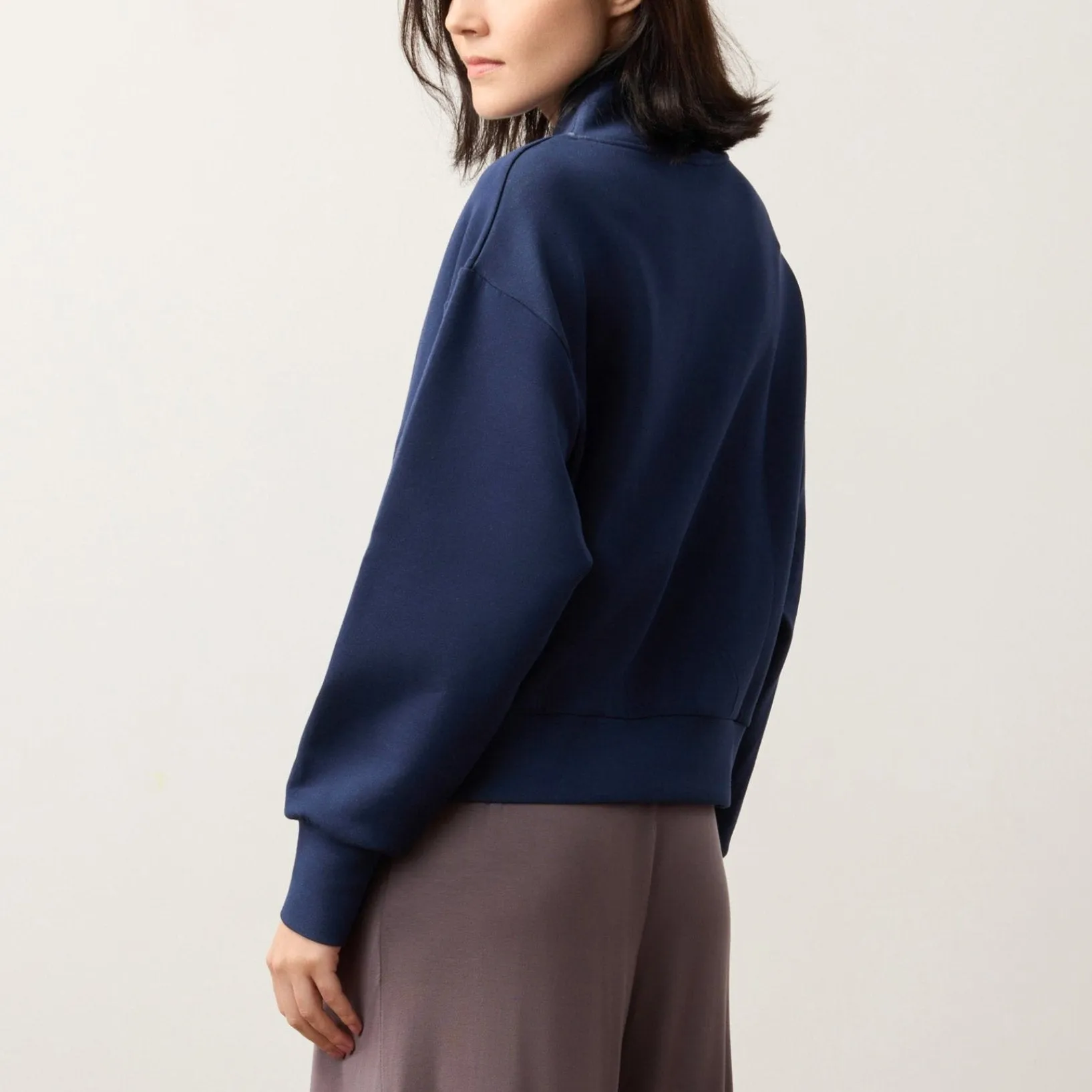 Double Knit Relaxed Half-Zip Sweatshirt