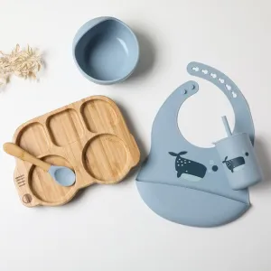 EcoBus Bamboo Feeding Set – Safe Bowls & Spoons for Baby-Led Weaning