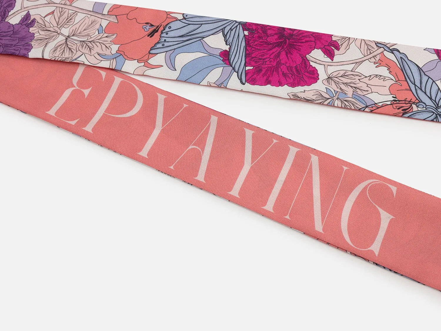 EP YAYING Peony Printed Silk Scarf