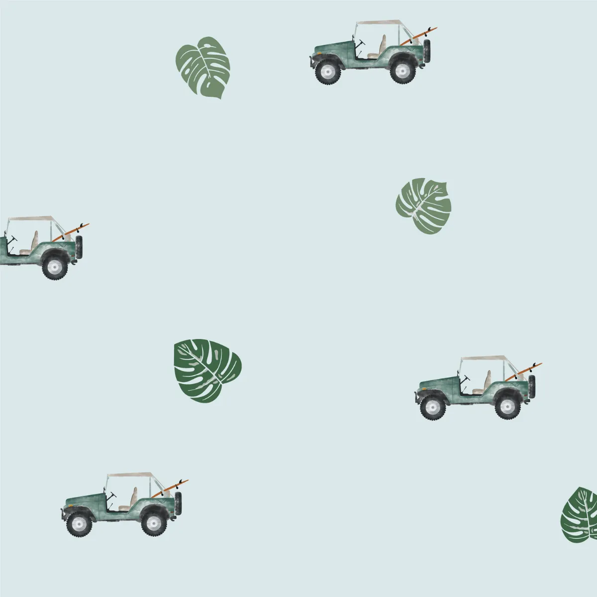 Everyday Shorts - Green Jeep