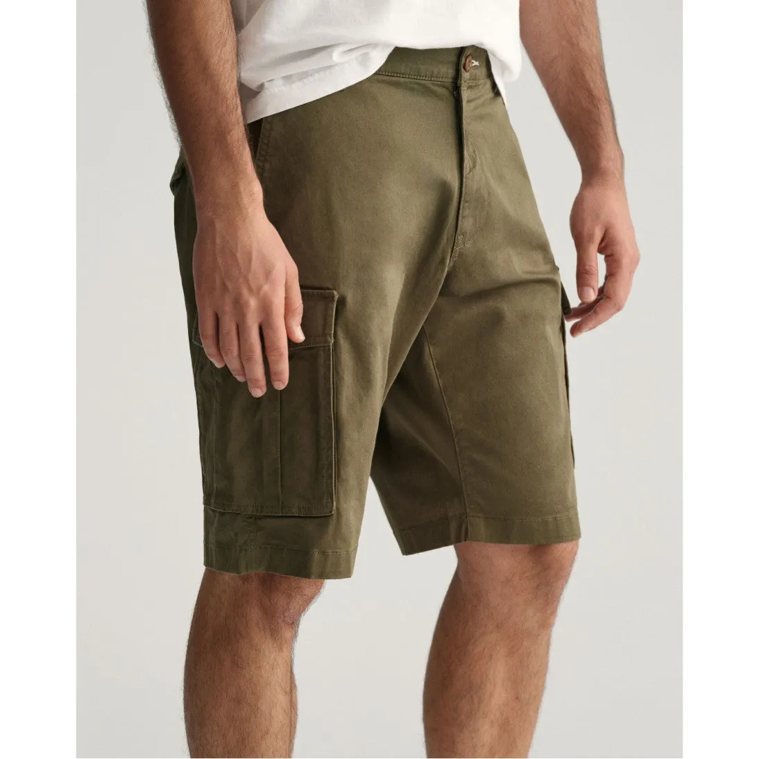 GANT Relaxed Fit Twill Cargo Shorts Juniper Green 205069