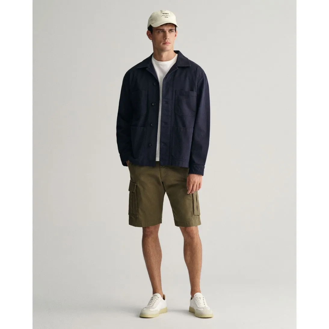 GANT Relaxed Fit Twill Cargo Shorts Juniper Green 205069