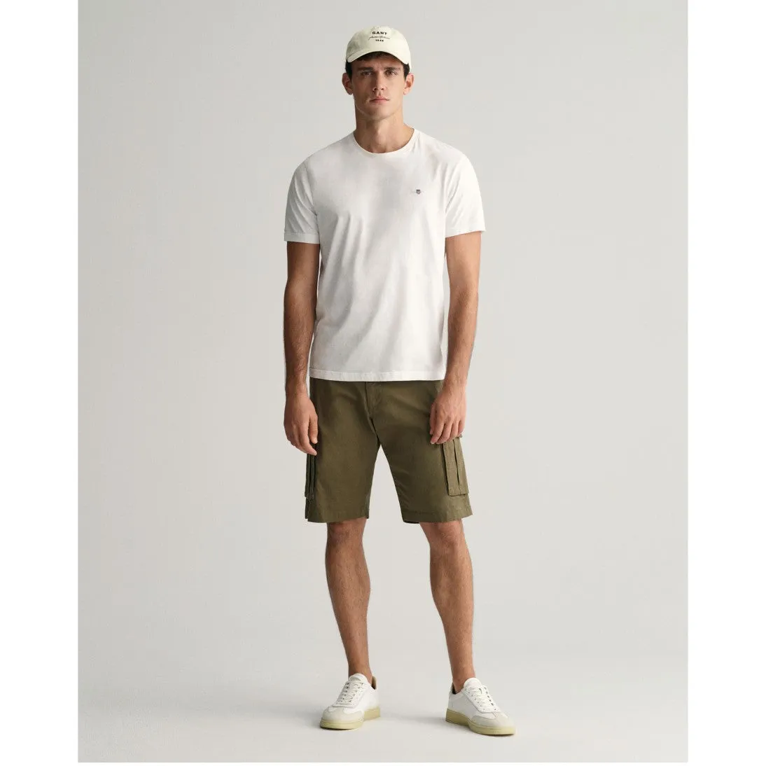 GANT Relaxed Fit Twill Cargo Shorts Juniper Green 205069