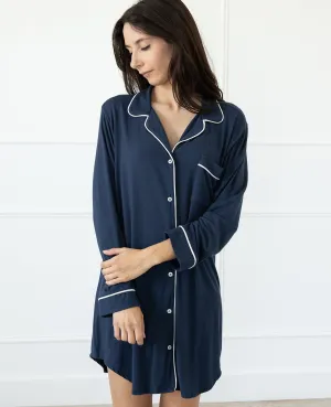 Gisele Sleep Shirt Navy/Ivory