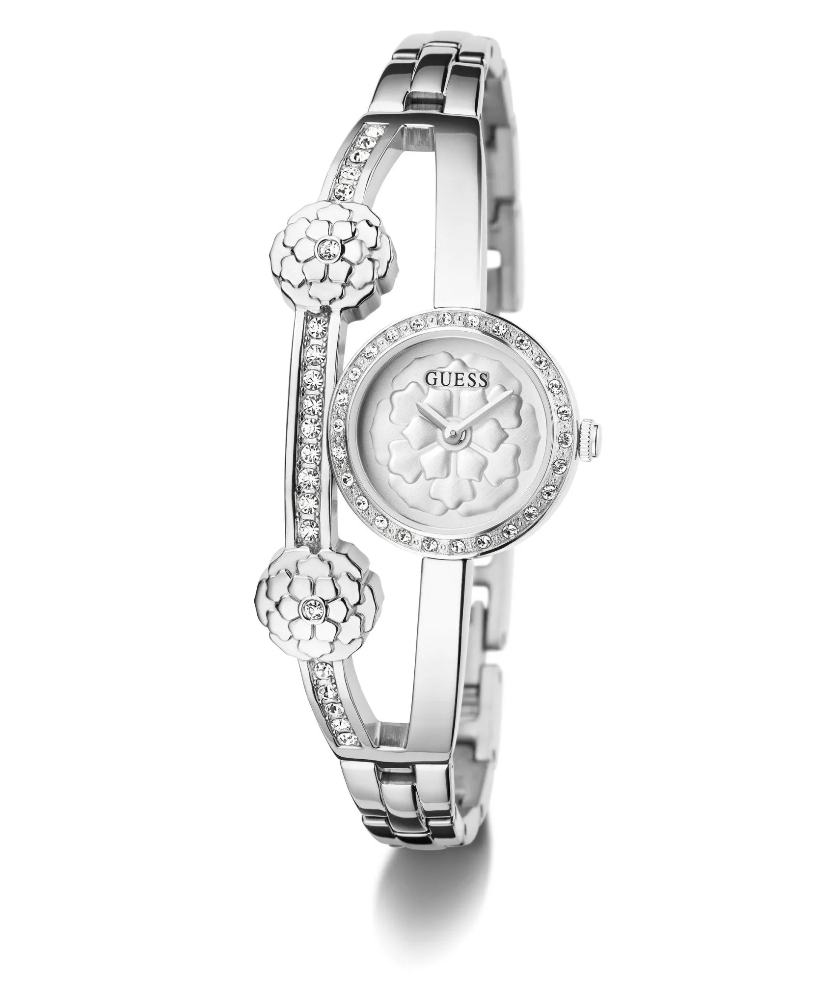 Guess Ladies Chloe Silver Tone Recycled Steel Watch GW0756L1