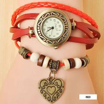 Heart Vintage Wrap Watch