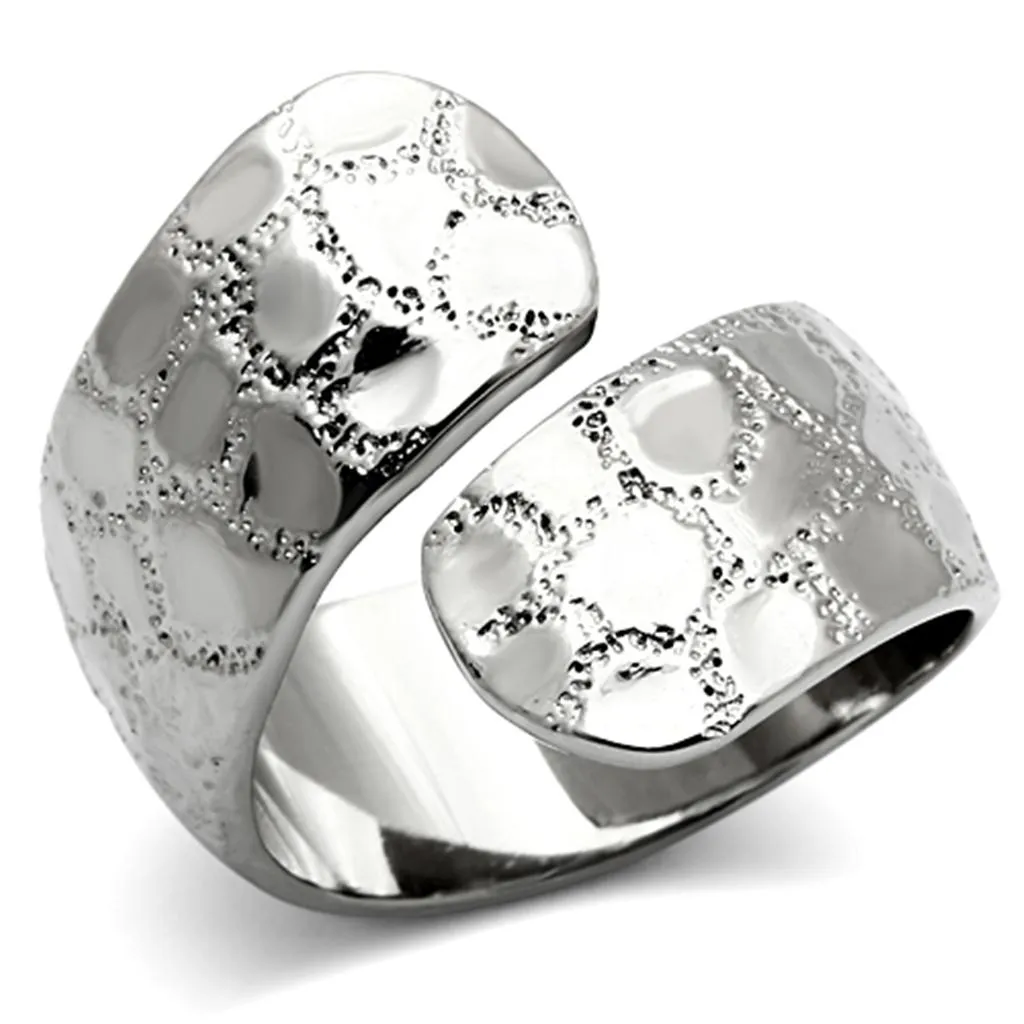 High polished (no plating) Stainless Steel Ring with No Stone for Women Style TK936