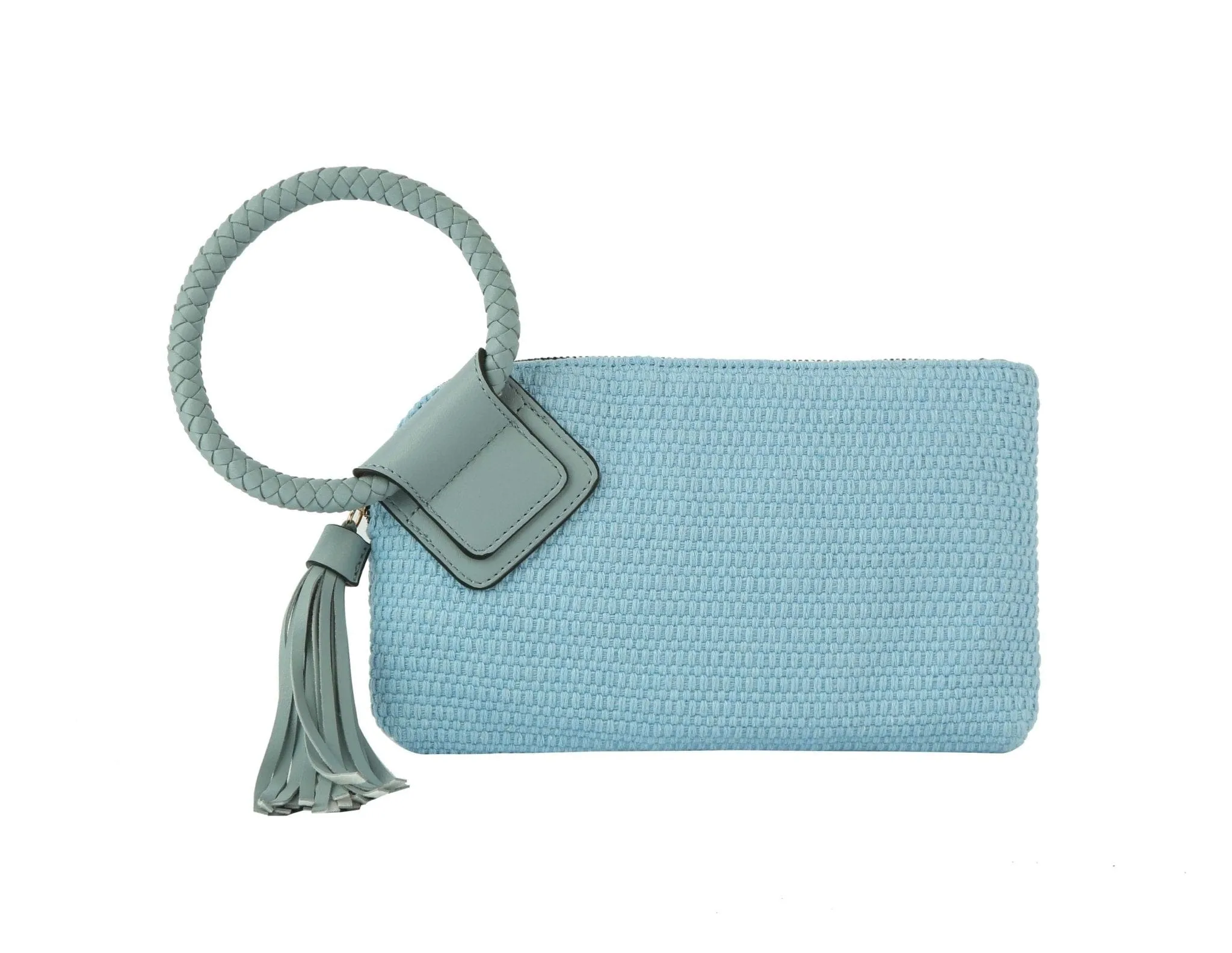 JYM0438 Amy Cotton Woven Tassel Clutch