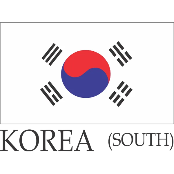 Korea South Embroidered Flag Badge