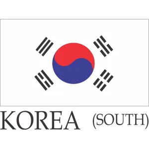 Korea South Embroidered Flag Badge