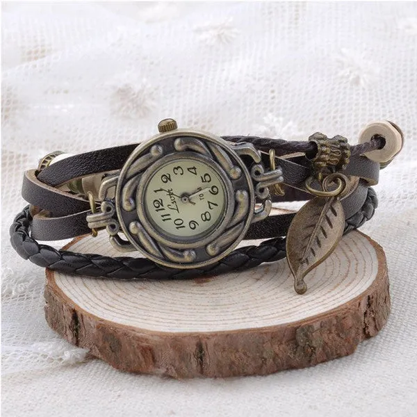 Leaf Vintage Wrap Watch