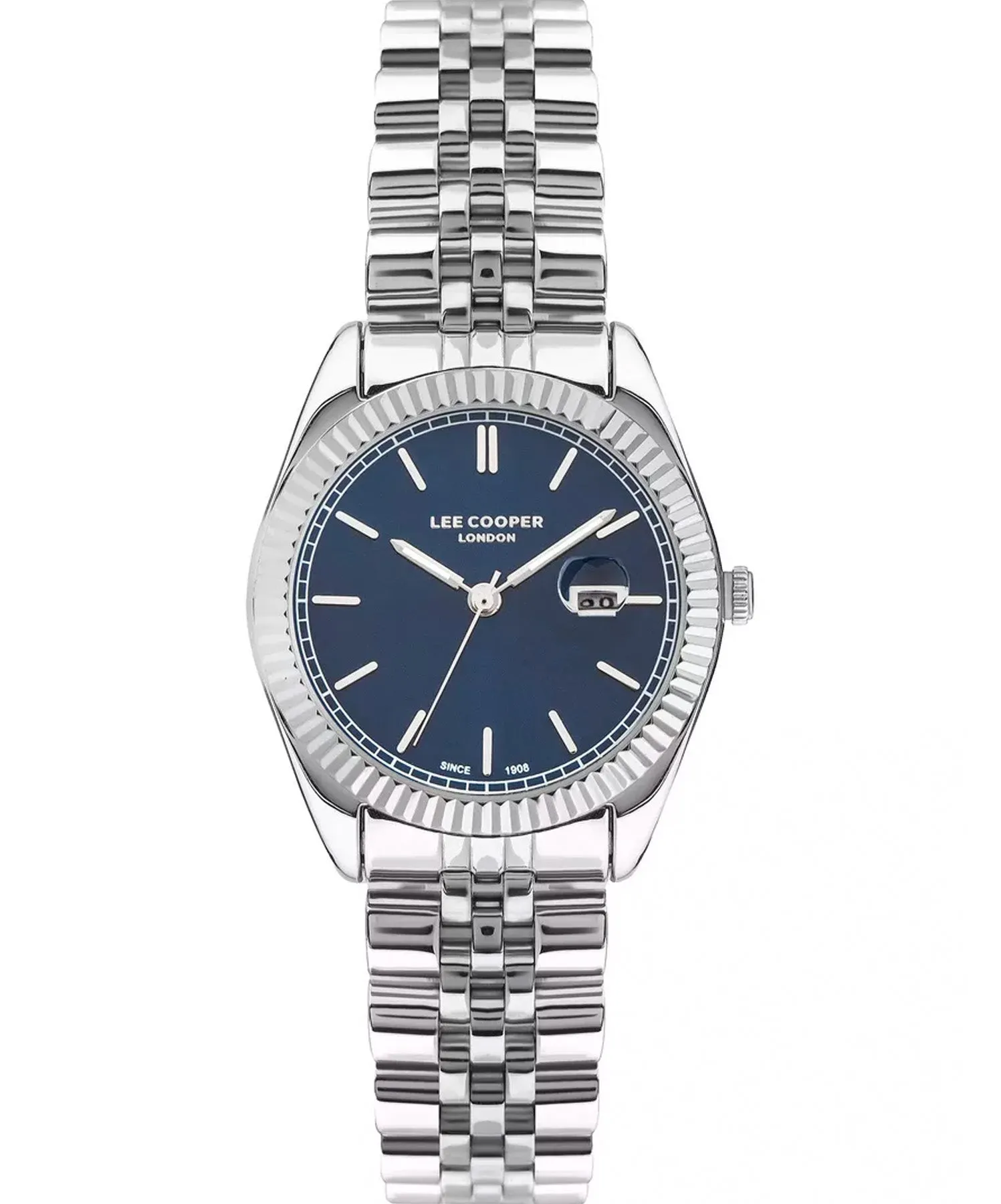 Lee Cooper  Women's Watch Blue Dial Silver Stainless Steel Strap, LC07326.390