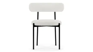 Mila - Mila Dining Chair, Pearl Boucle