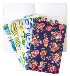 Mini Lined Notebook Set of 5, Assorted Patterns