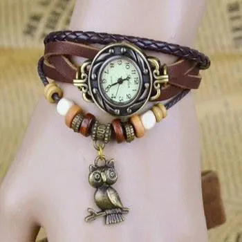 Owl Vintage Wrap Watch