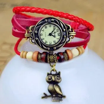 Owl Vintage Wrap Watch