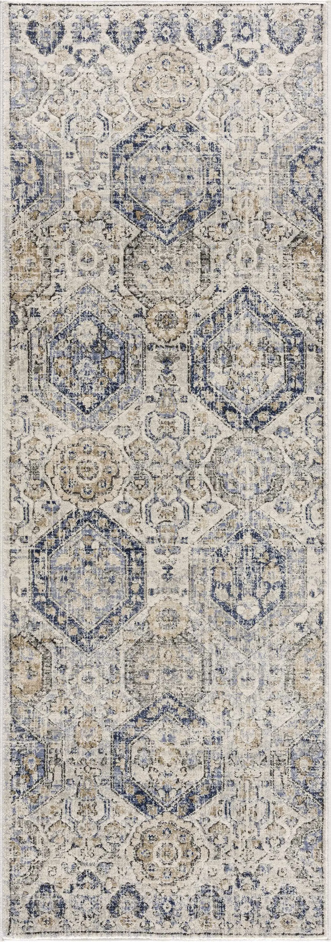 Parkerfield Cream & Blue Area Rug