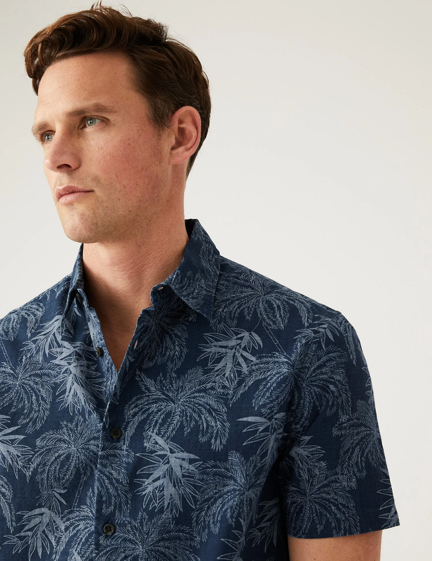 Pure Cotton Hawaiian Cuban Collar Shirt