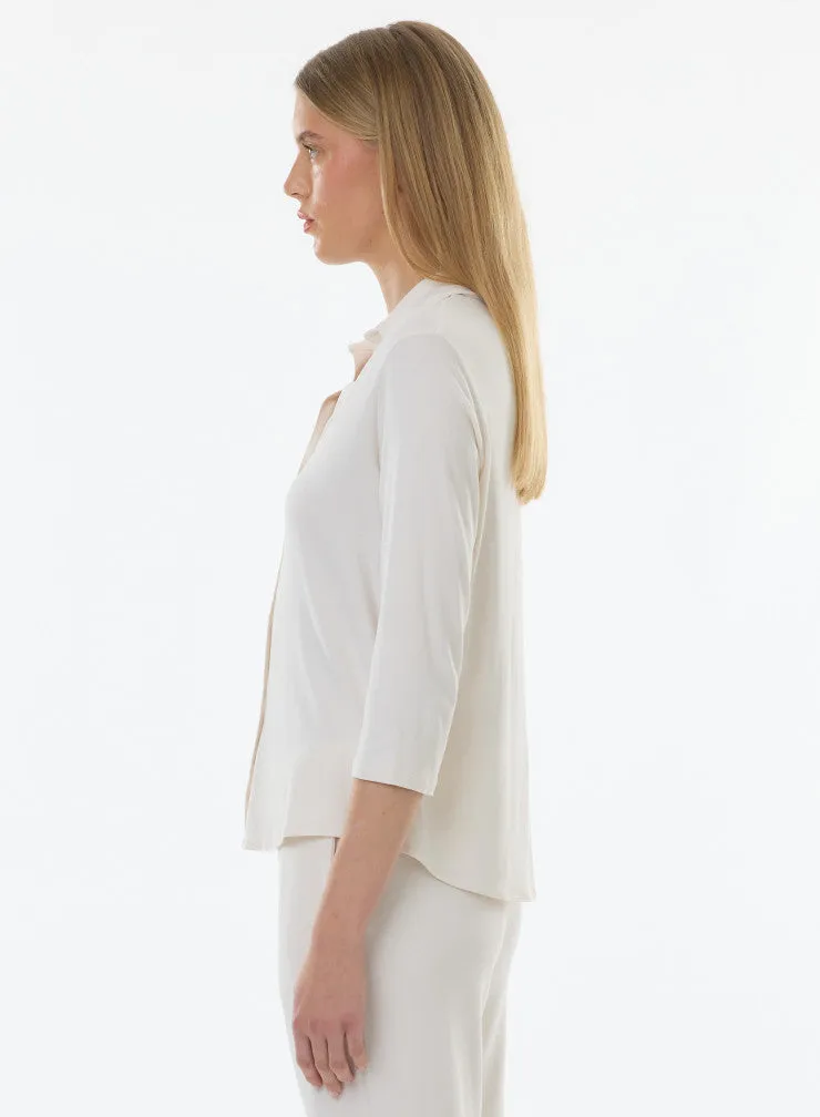 Soft Touch 3/4 Sleeve Semi Relaxed Shirt