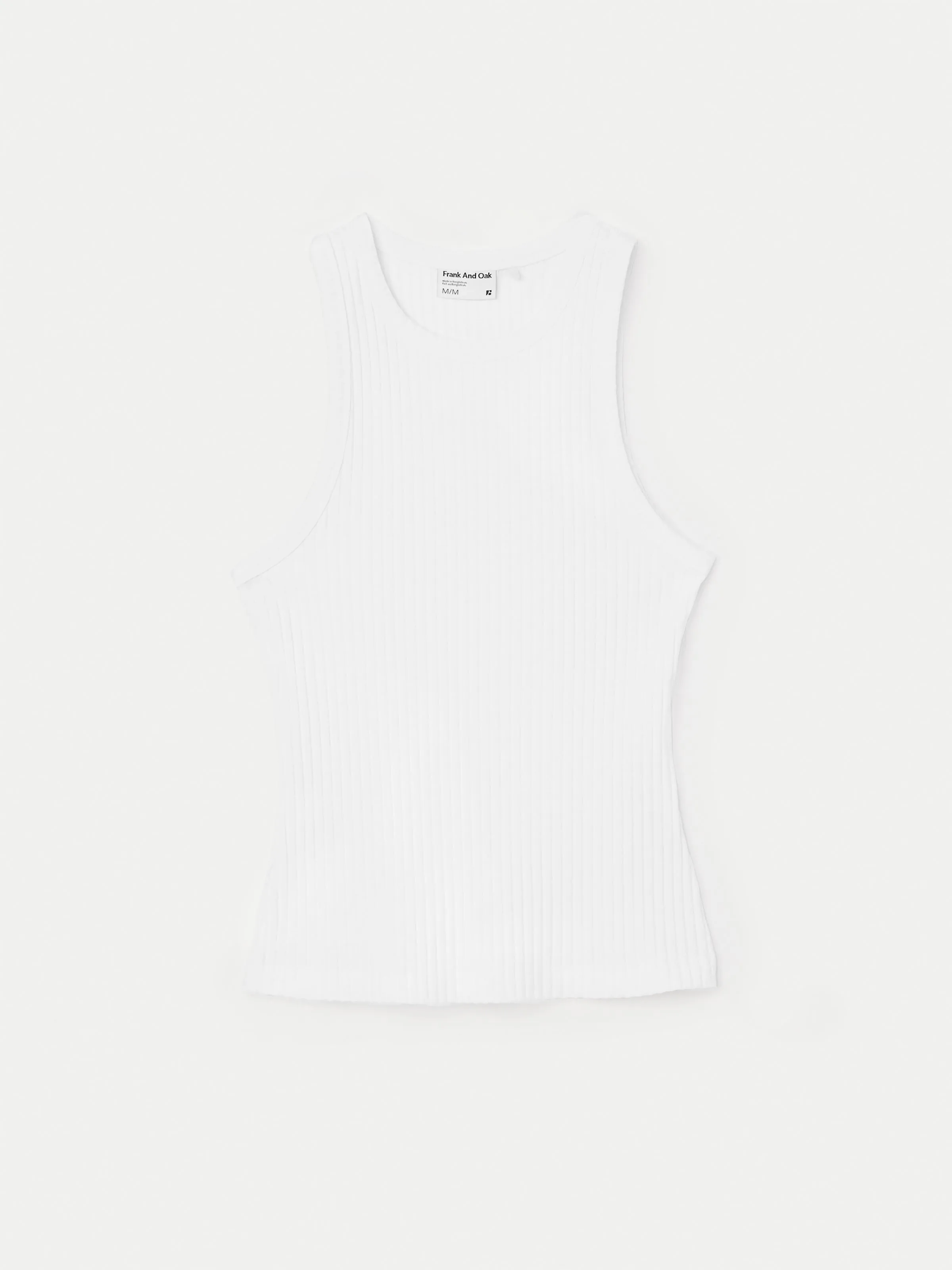 The Ribbed Tank Top in Bright White