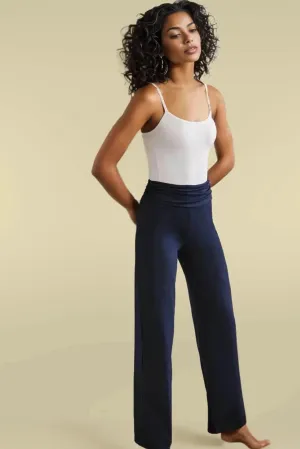 Wide Leg Jersey Trousers