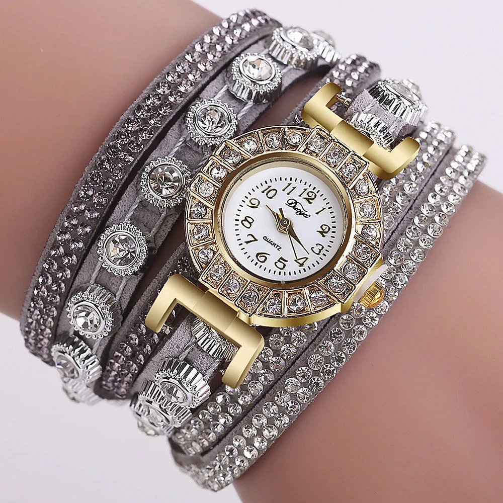 Women Rhinestone Fashion Watch Bracelet