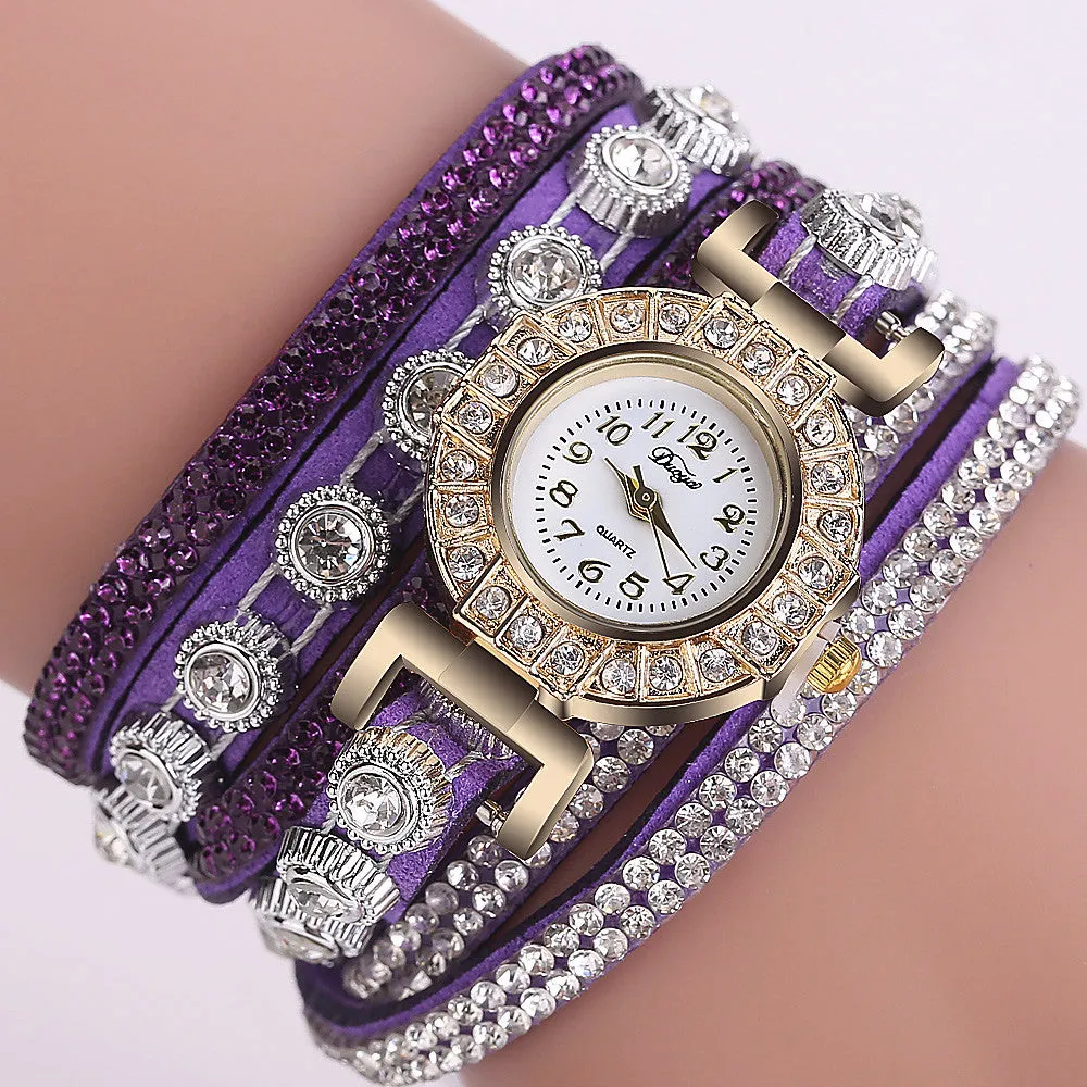 Women Rhinestone Fashion Watch Bracelet